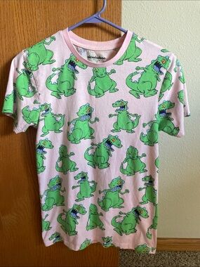 Nickelodeon Reptar All-Over Print Tee - Pink & Green